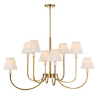 Poppins 8 Light Brass Chandelier