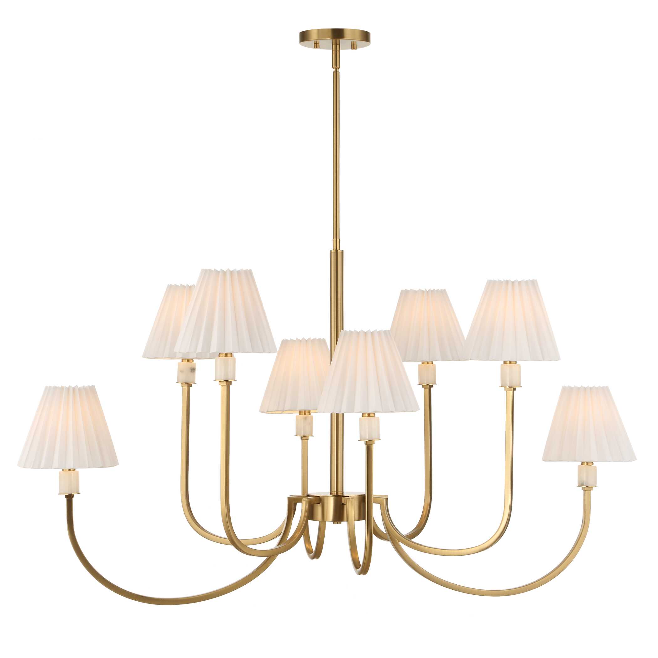 Poppins 8 Light Brass Chandelier