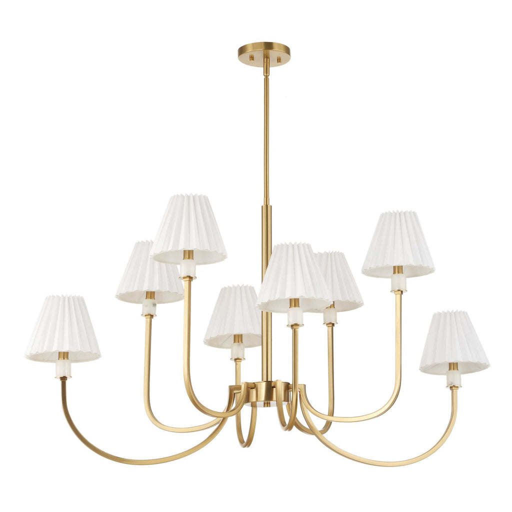 Poppins 8 Light Brass Chandelier