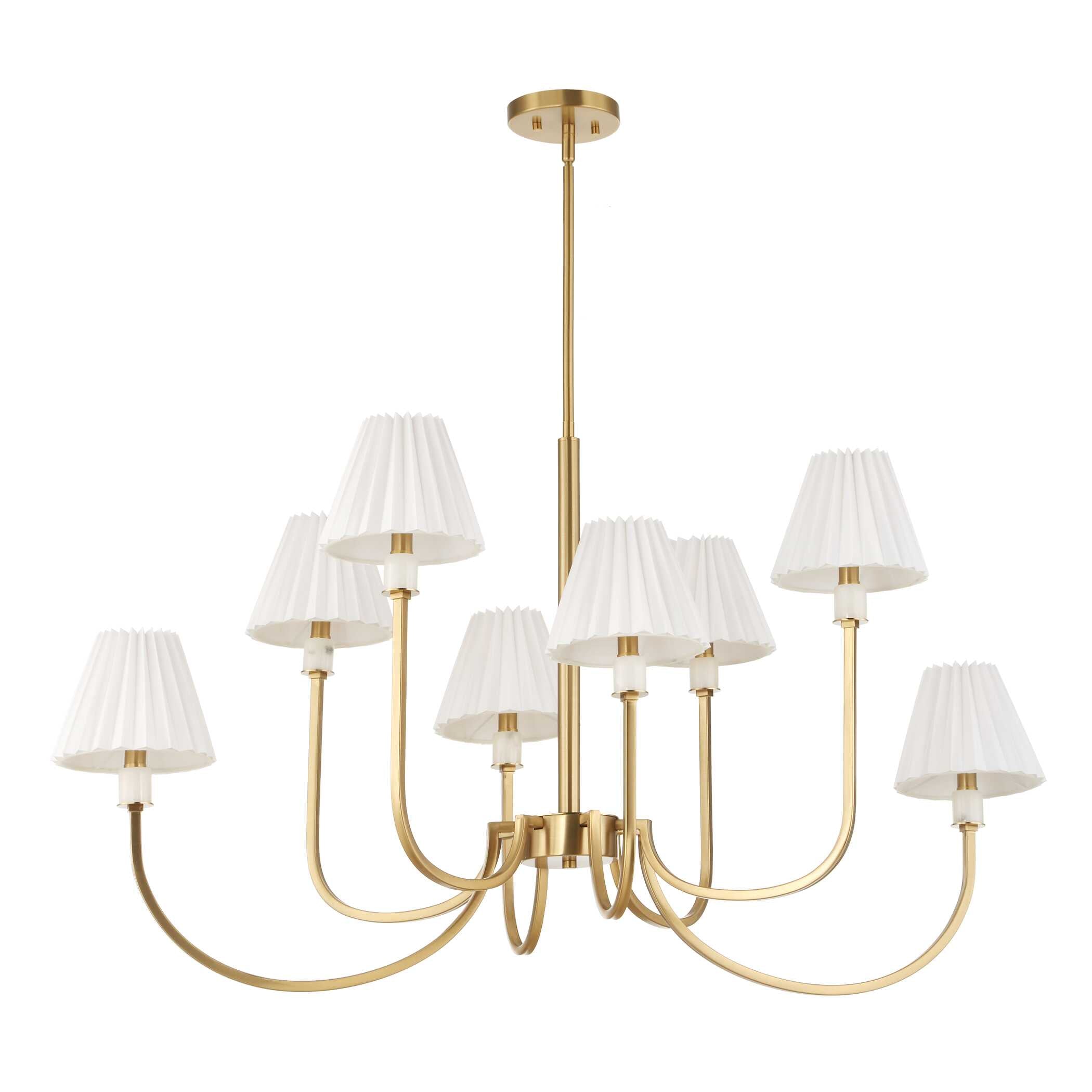 Poppins 8 Light Brass Chandelier