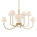 Poppins 8 Light Brass Chandelier