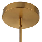 Wedge 12 Lt LED Brass Chandelier