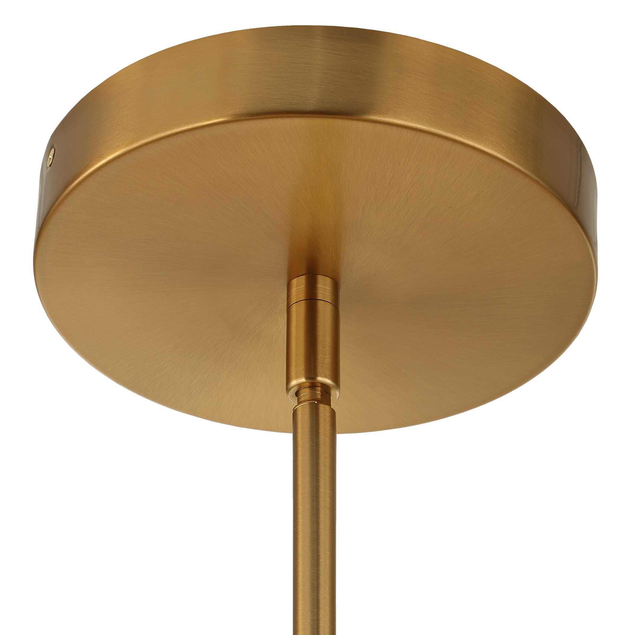 Wedge 12 Lt LED Brass Chandelier