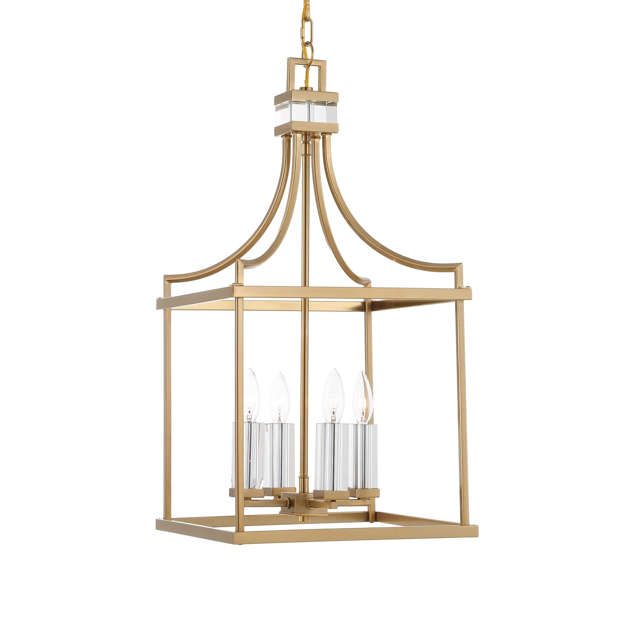 Montreal 4 Light Brass Lantern Pendant