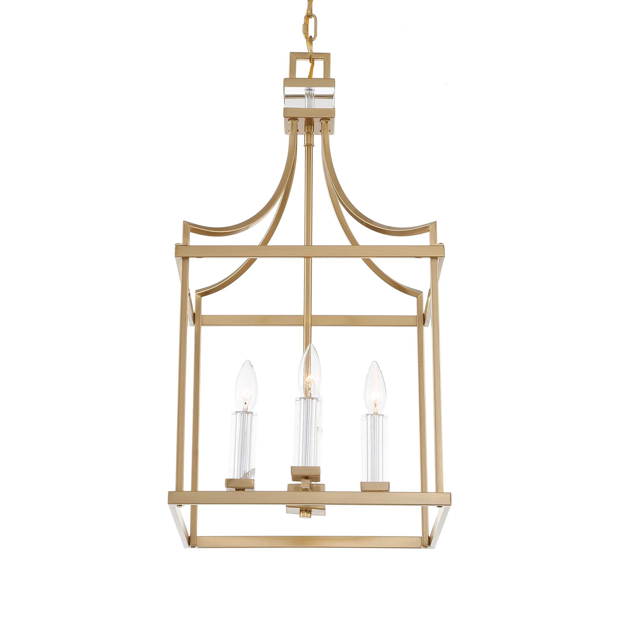 Montreal 4 Light Brass Lantern Pendant