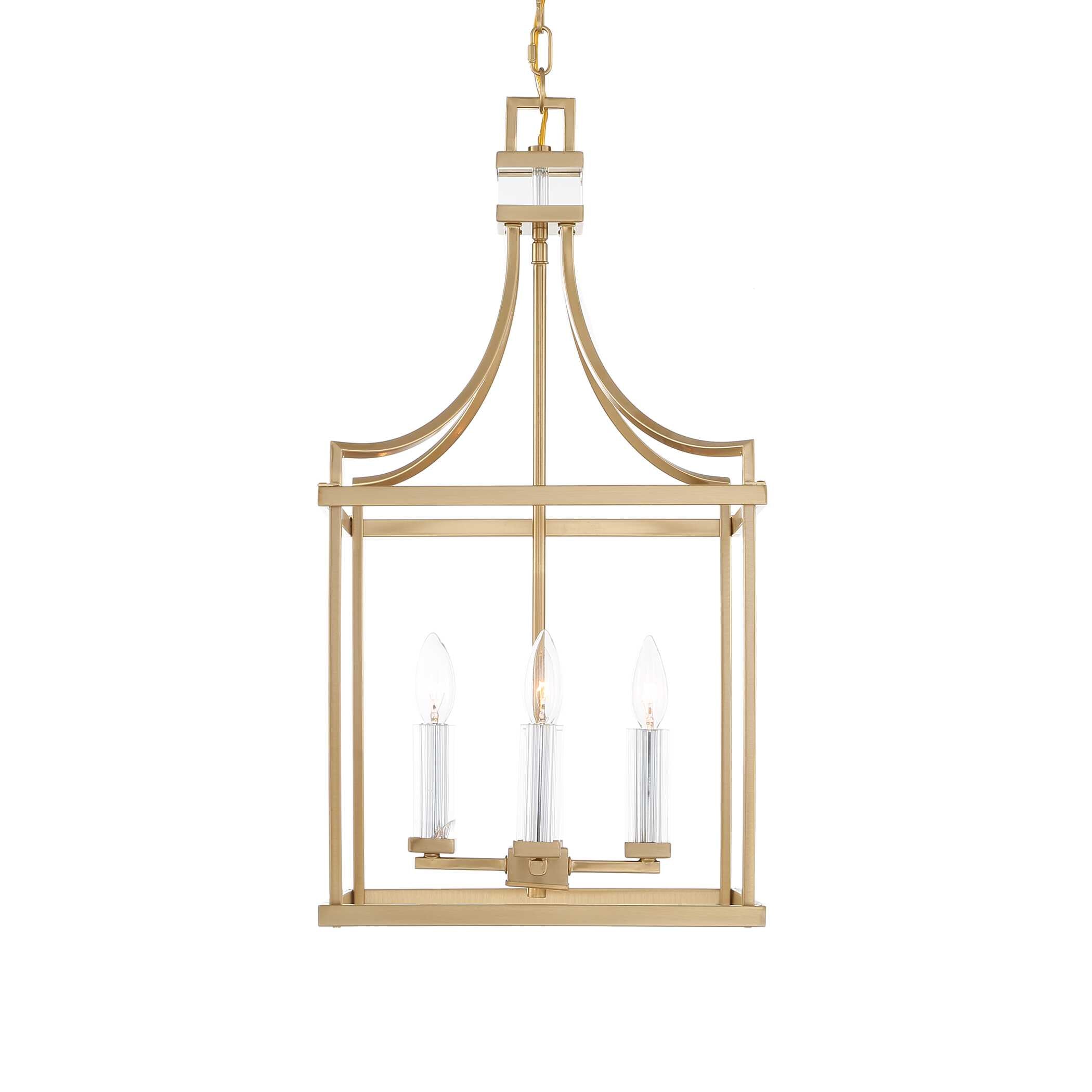 Montreal 4 Light Brass Lantern Pendant