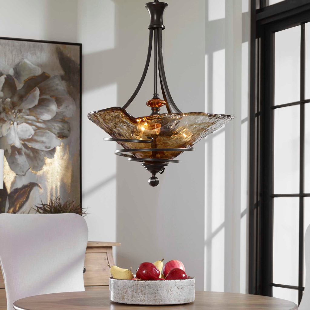 Vitalia 3 Light Oil Rubbed Bronze Pendant