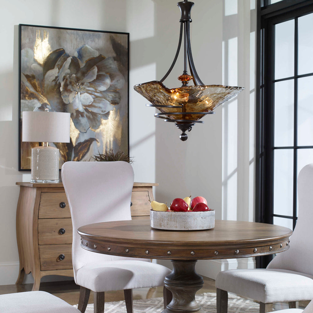 Vitalia 3 Light Oil Rubbed Bronze Pendant