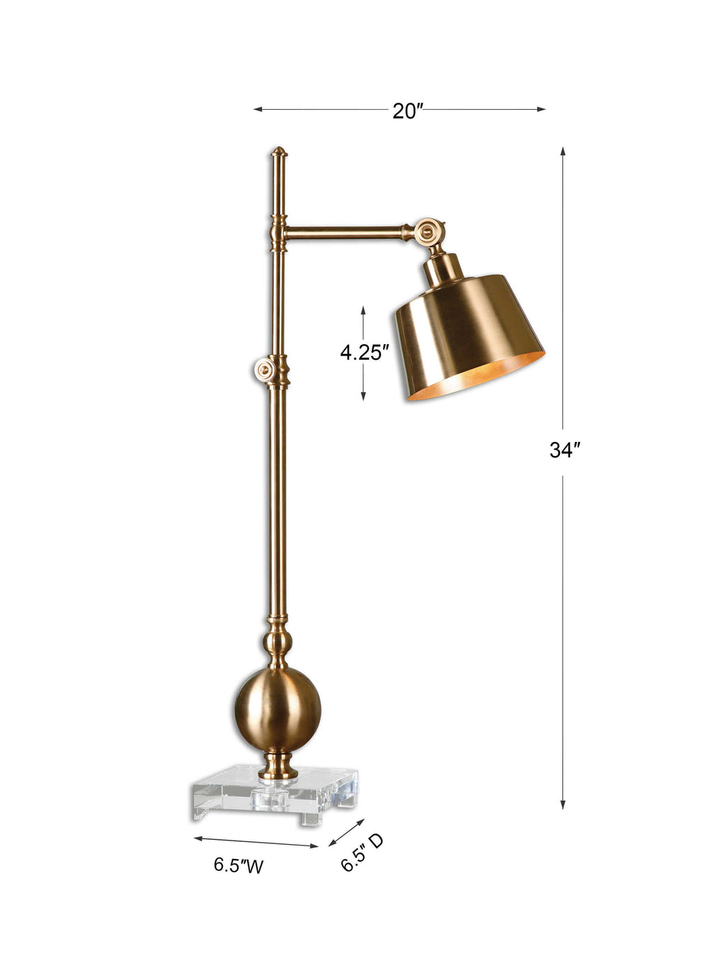 Laton Brushed Brass Task Lamp
