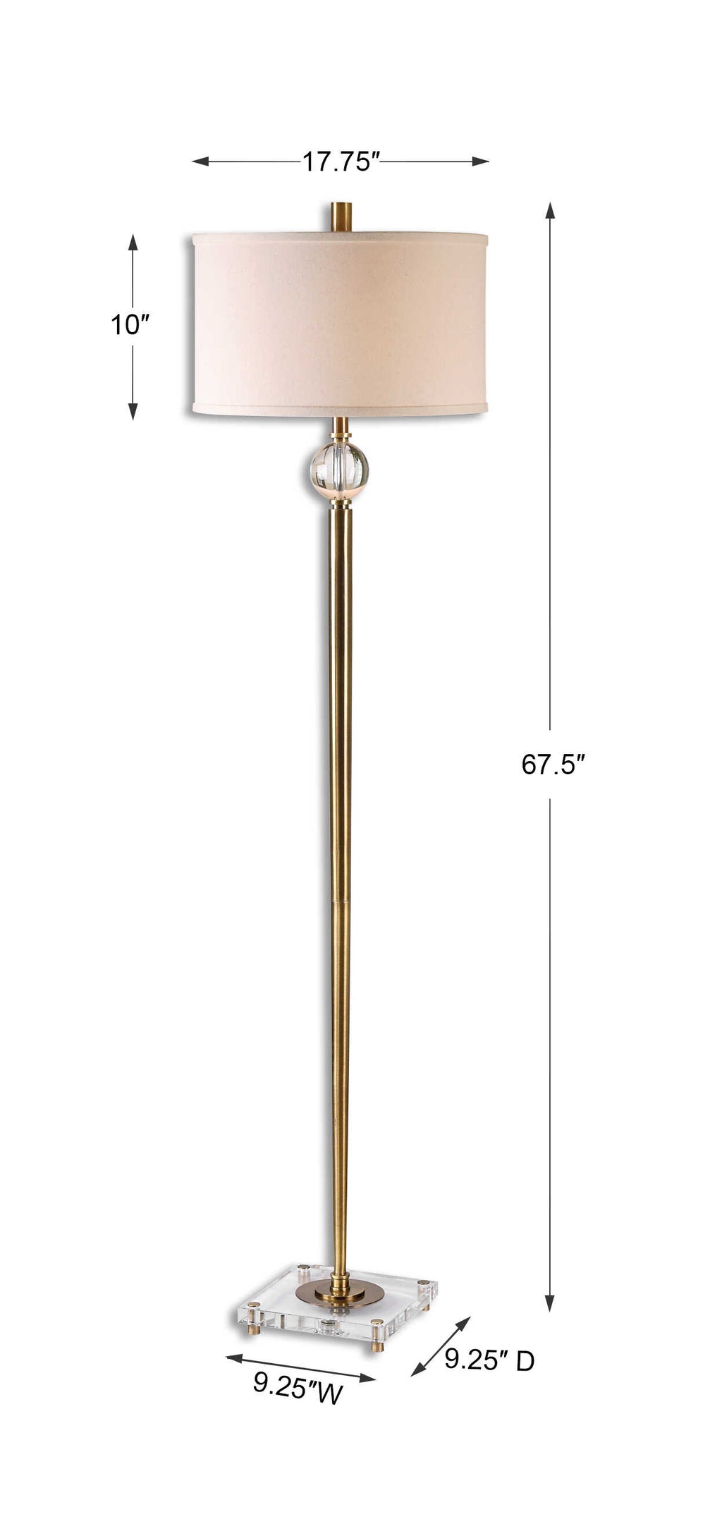 Mesita Brass Floor Lamp