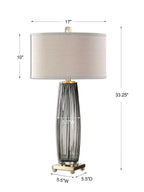 Vilminore Gray Glass Table Lamp