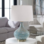 Celinda Blue Gray Glass Lamp