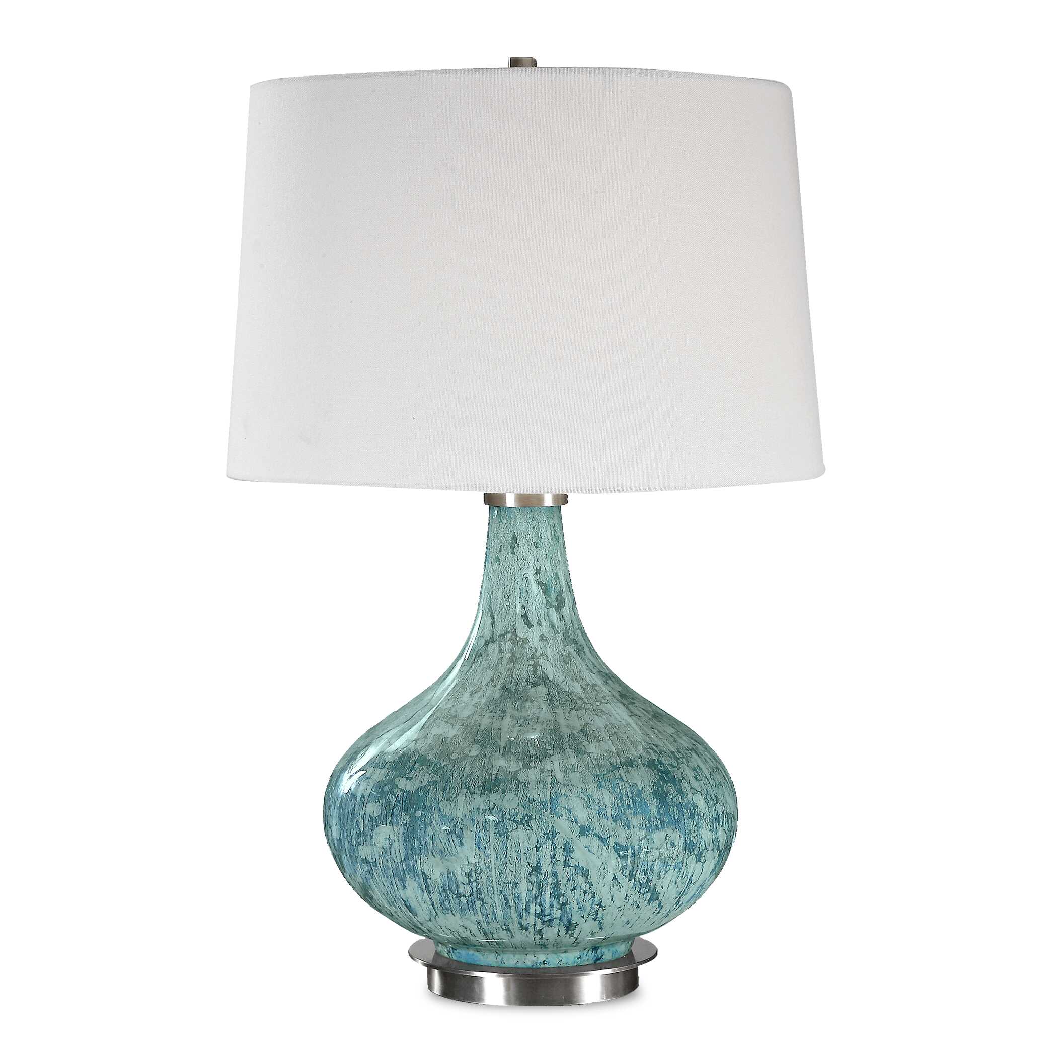 Celinda Blue Gray Glass Lamp