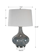 Celinda Blue Gray Glass Lamp