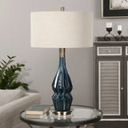 Prussian Blue Ceramic Lamp