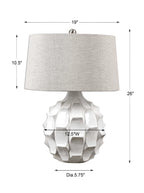 Guerina Scalloped White Lamp