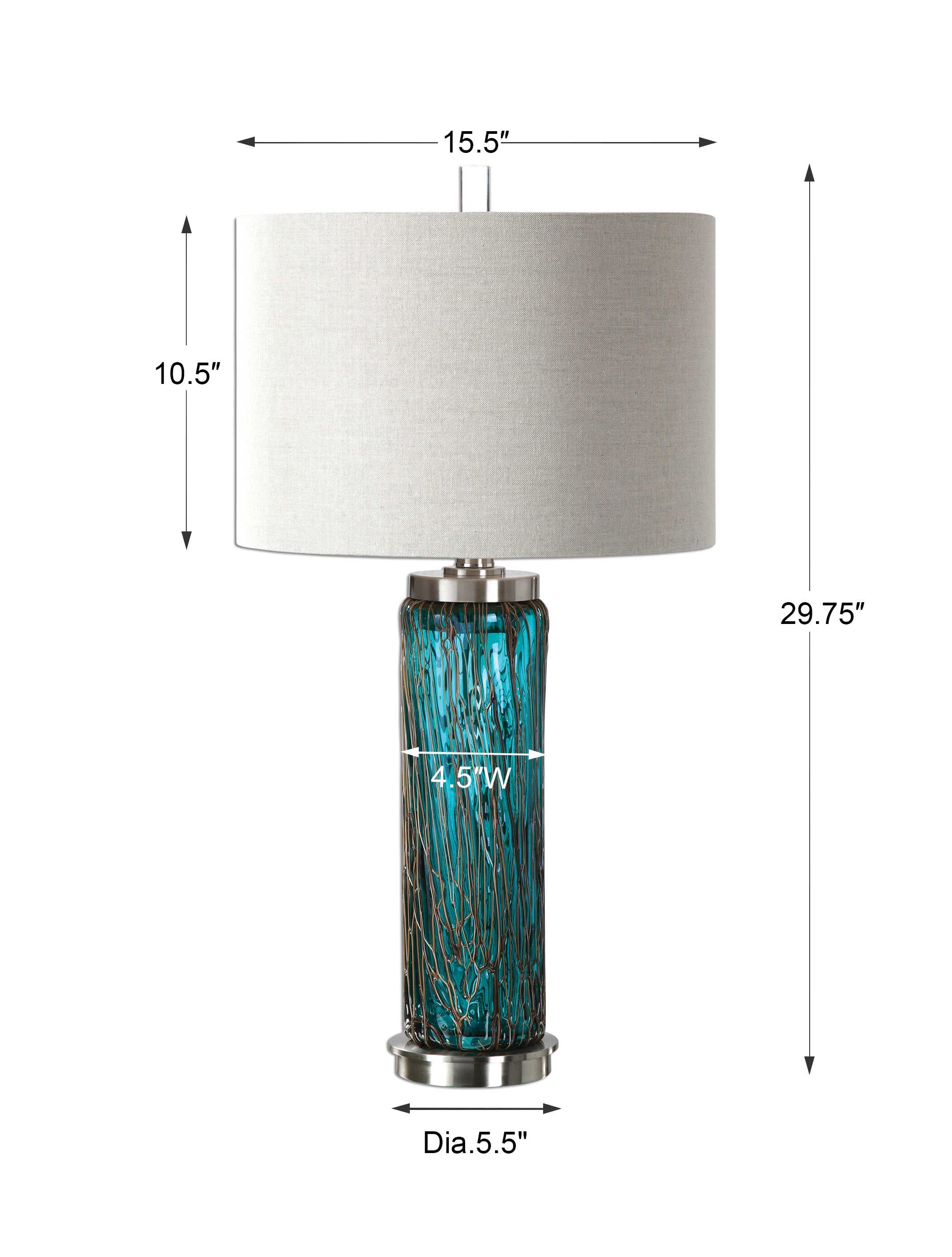 Almanzora Blue Glass Lamp