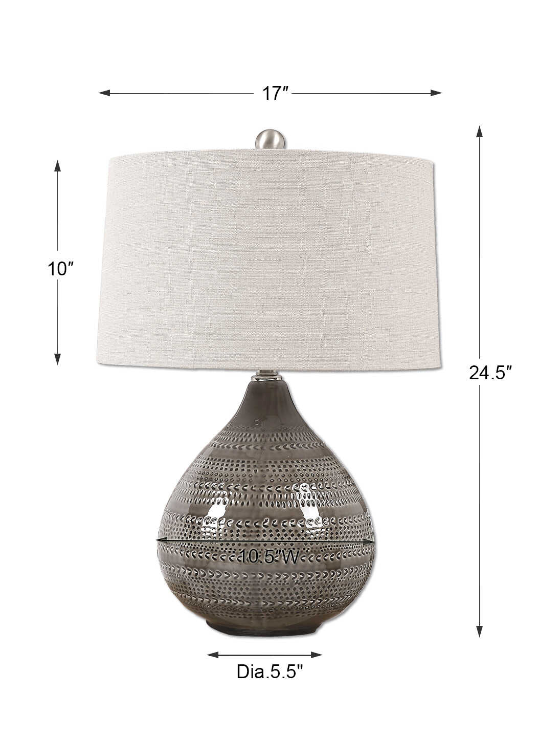 Batova Smoke Gray Lamp