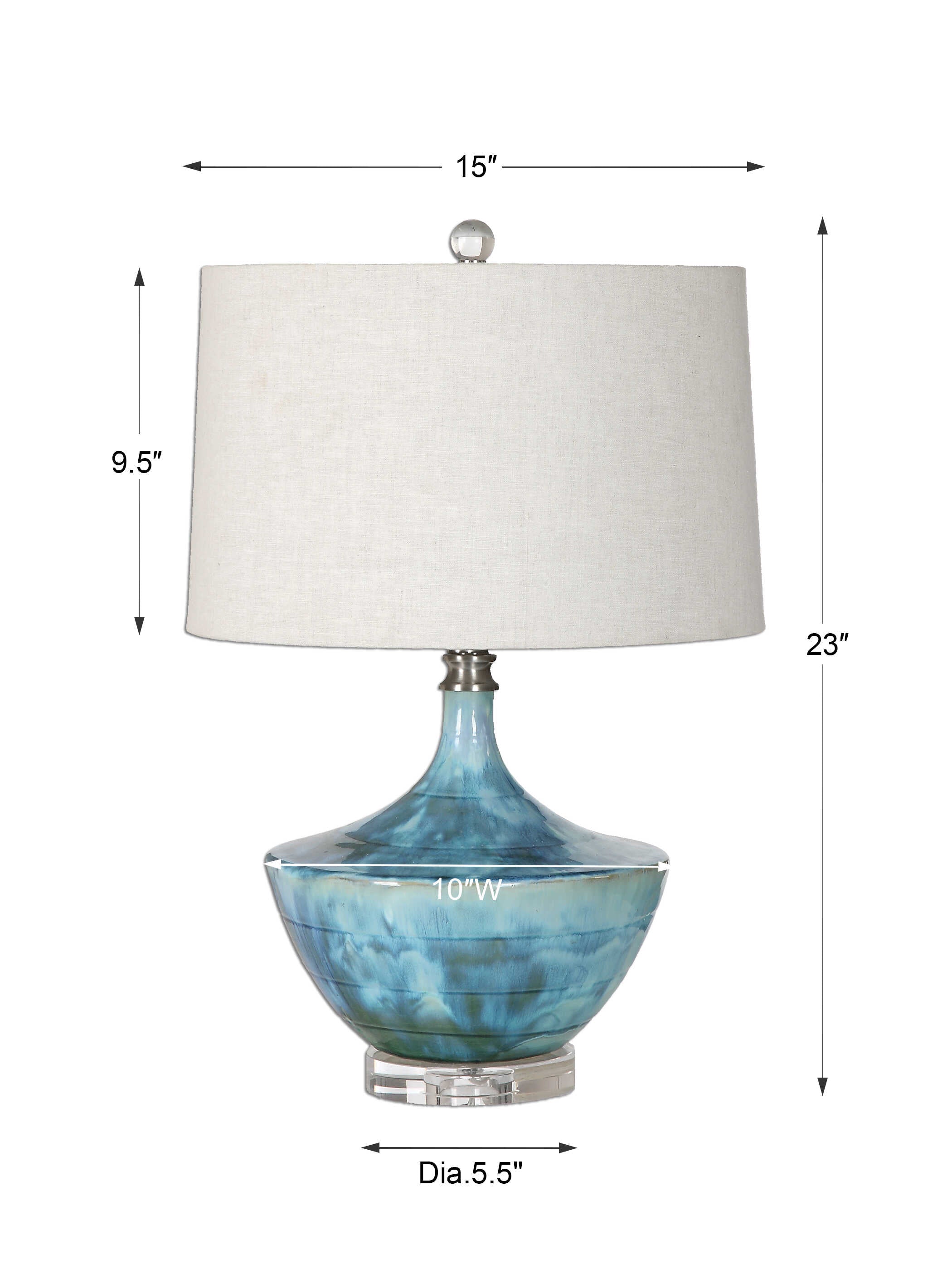 Chasida Blue Ceramic Lamp
