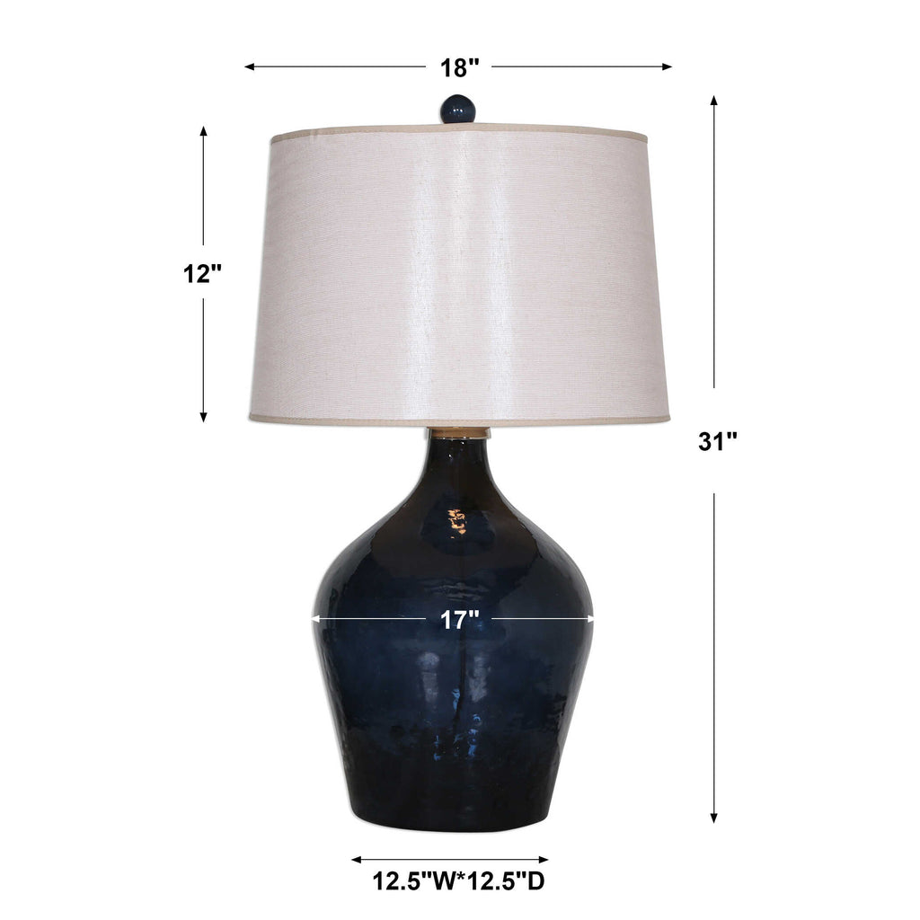 Lamone Blue Glass Lamp