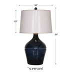 Lamone Blue Glass Lamp