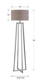 Keokee Polished Nickel Floor Lamp