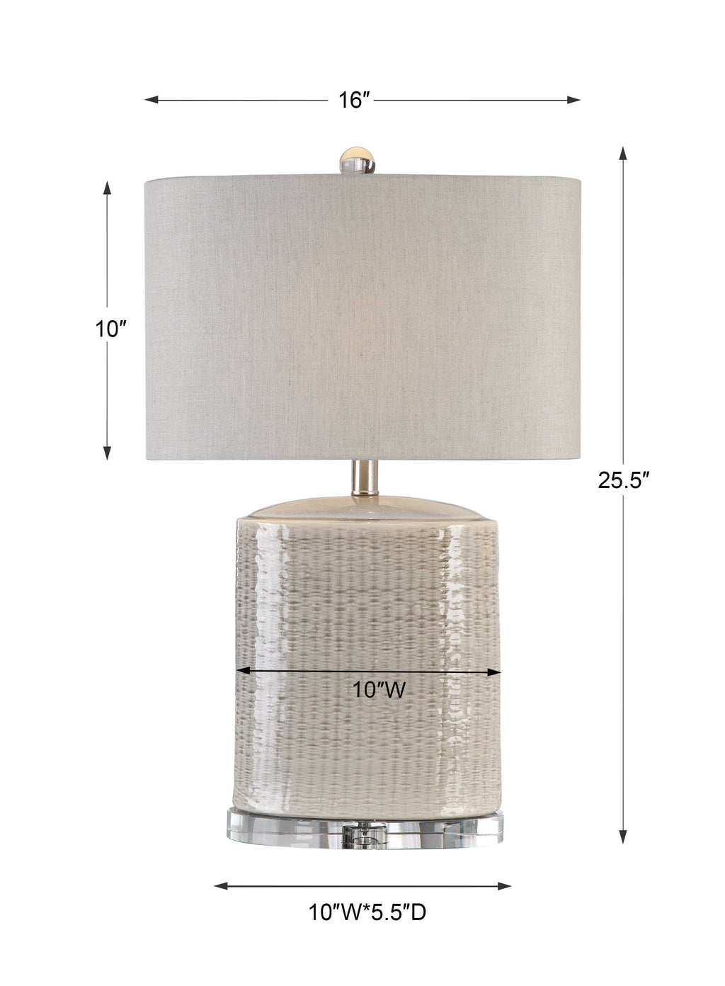 Modica Taupe Ceramic Lamp