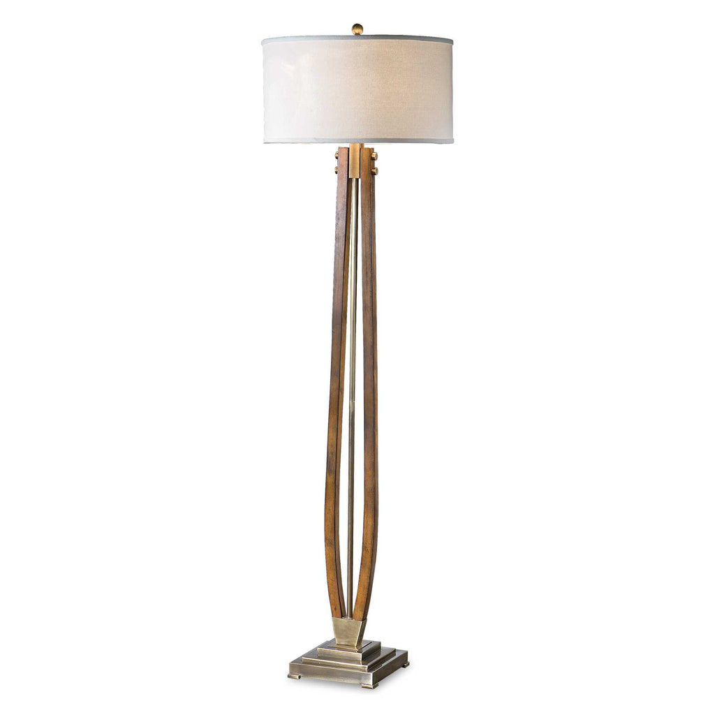 Boydton Burnished Wood Floor Lamp