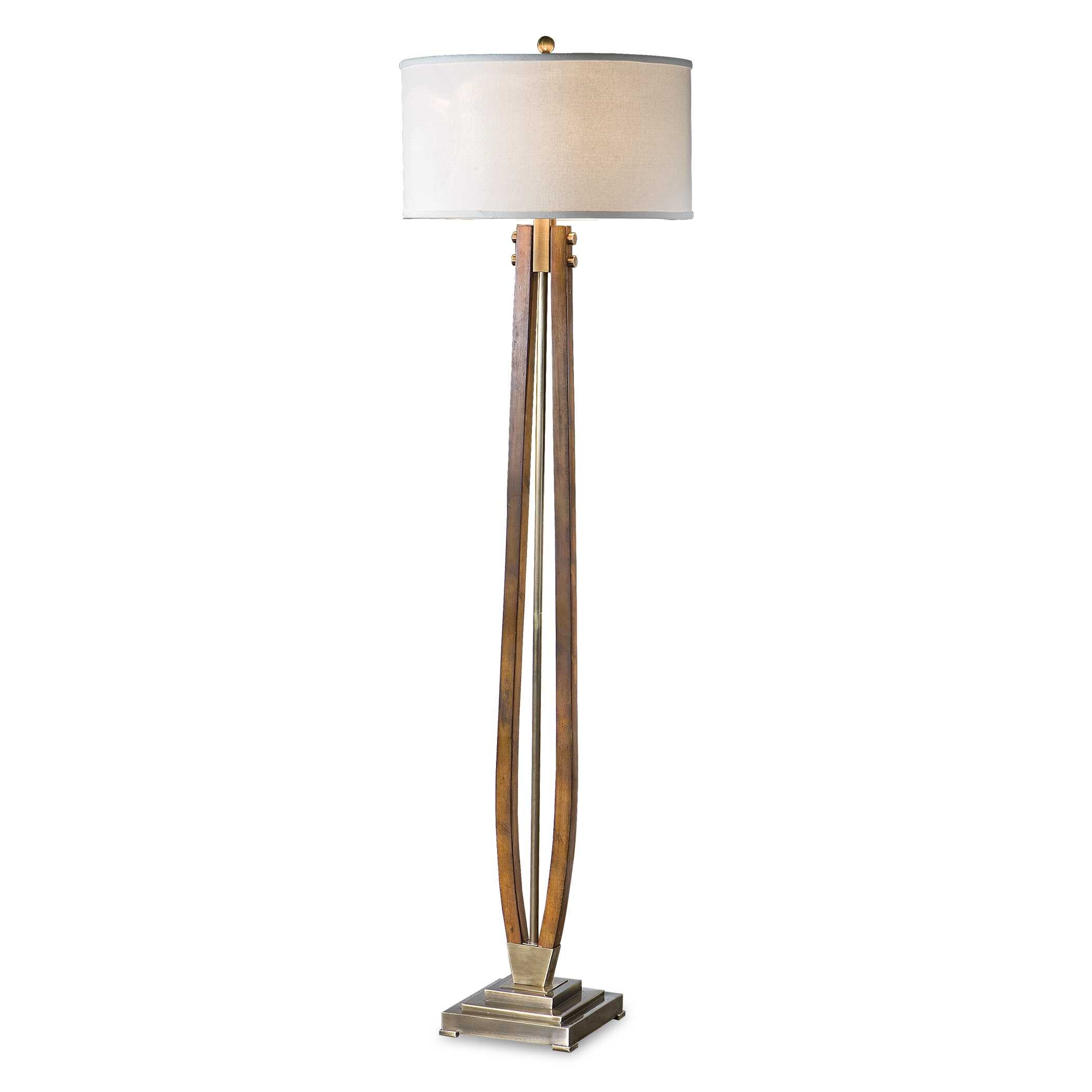Boydton Burnished Wood Floor Lamp