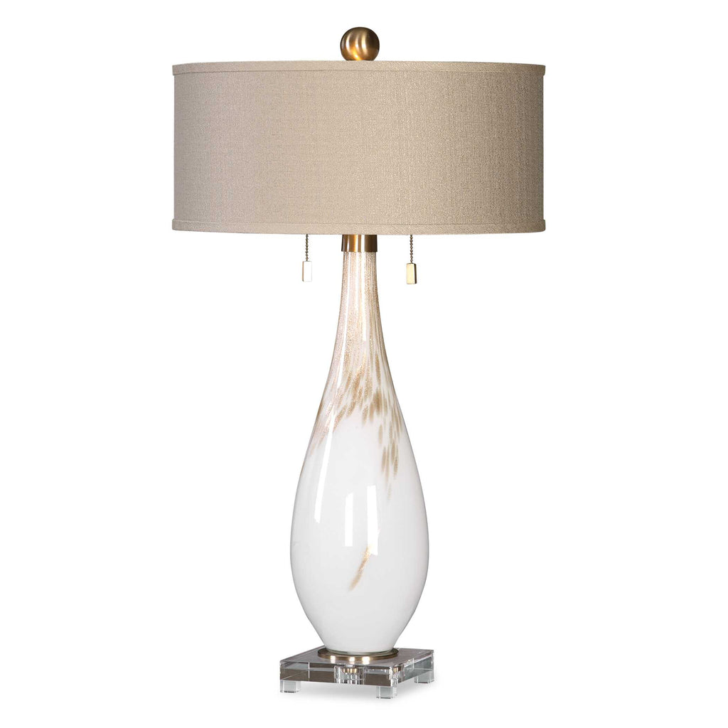 Cardoni White Glass Table Lamp