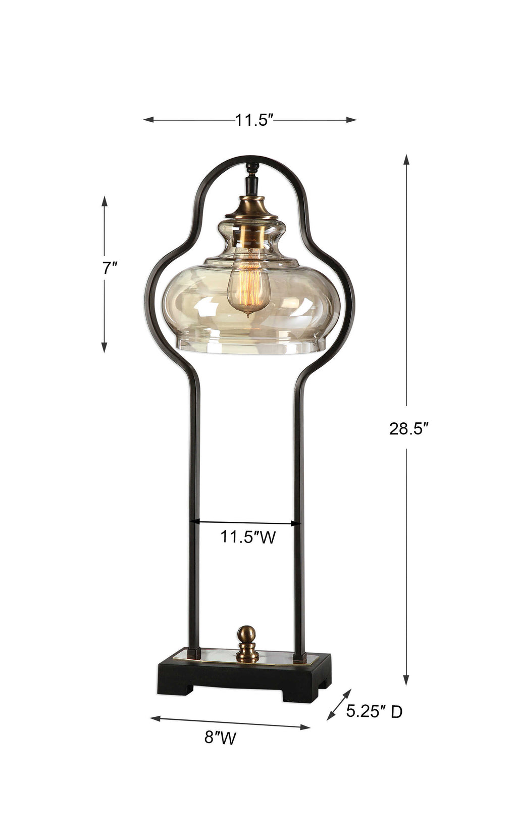 Cotulla Aged Black Desk Lamp