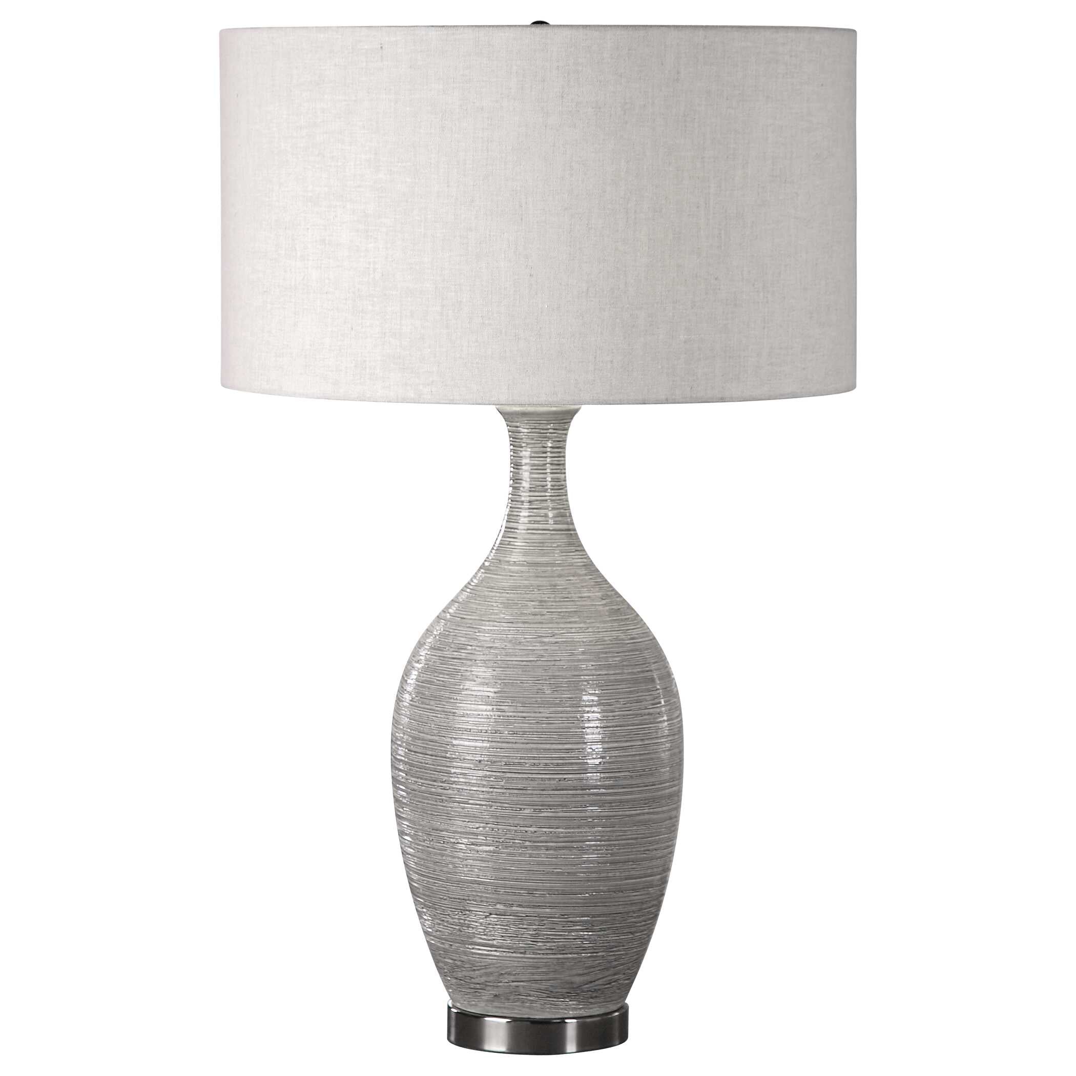 Dinah Gray Textured Table Lamp
