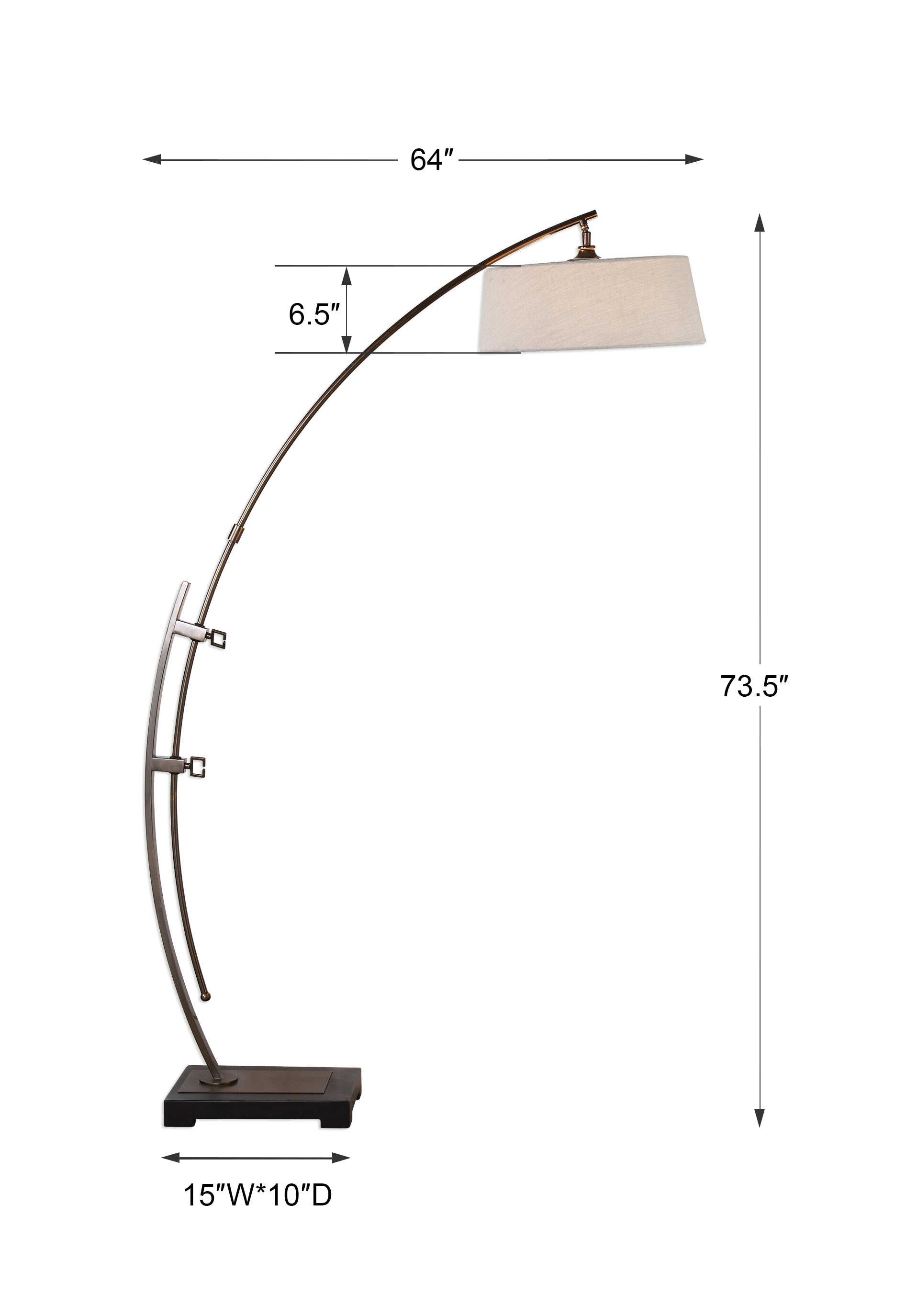 Calogero Bronze Arc Floor Lamp
