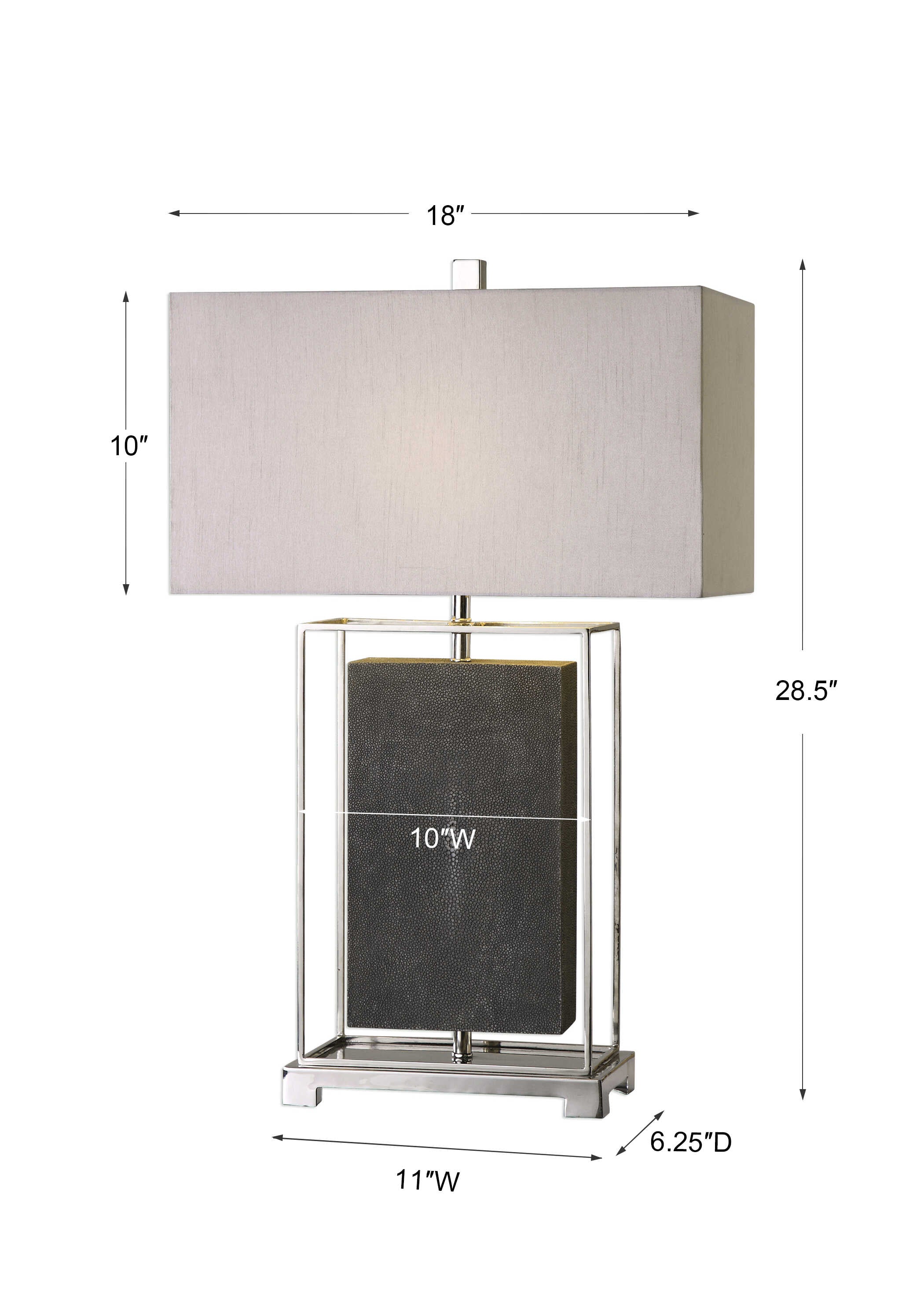 Sakana Gray Textured Table Lamp