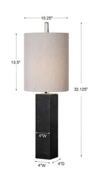 Delaney Marble Column Accent Lamp
