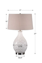 Camellia Glossed White Table Lamp