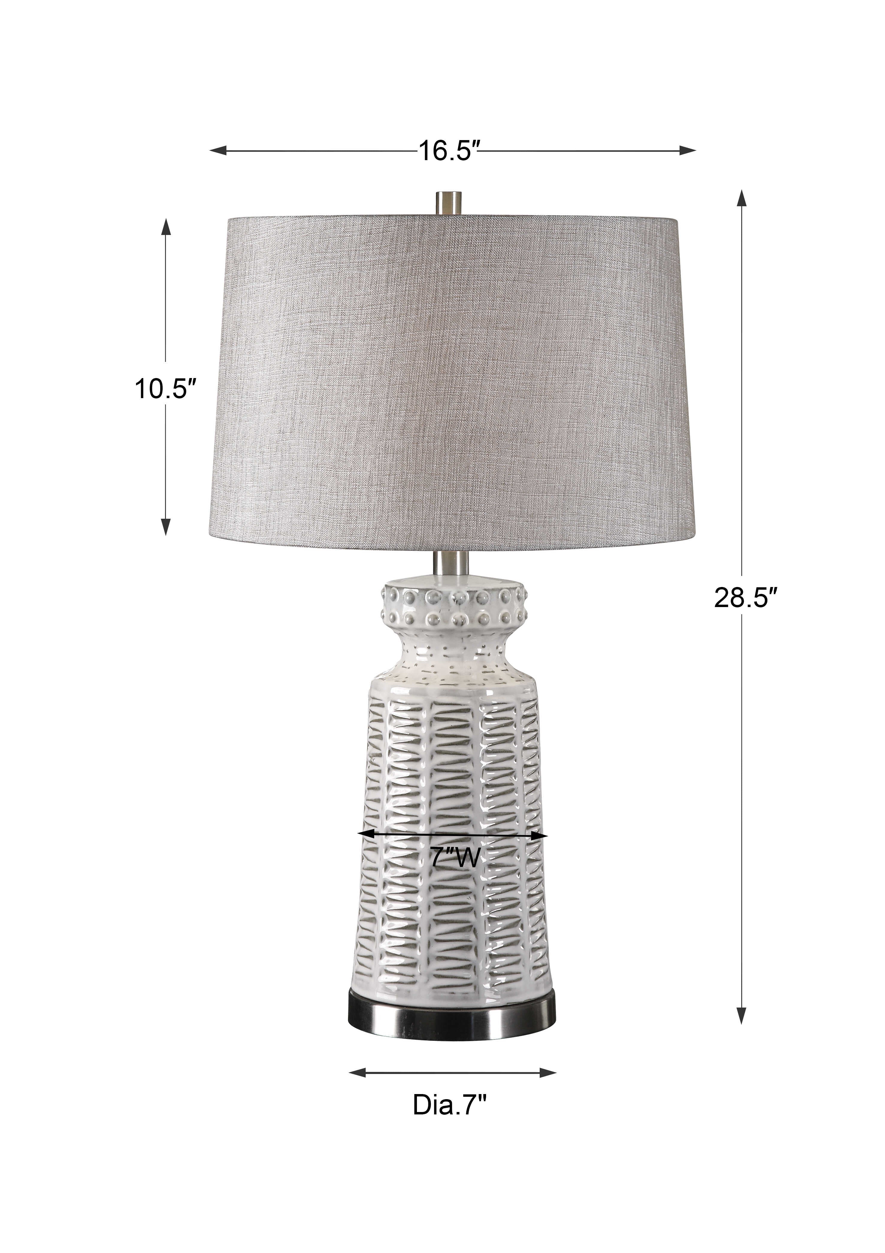 Kansa Distressed White Table Lamp