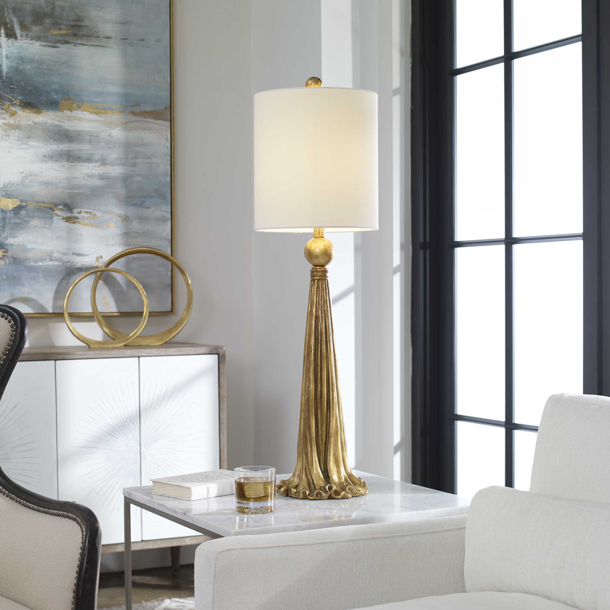 Paravani Metallic Gold Lamp