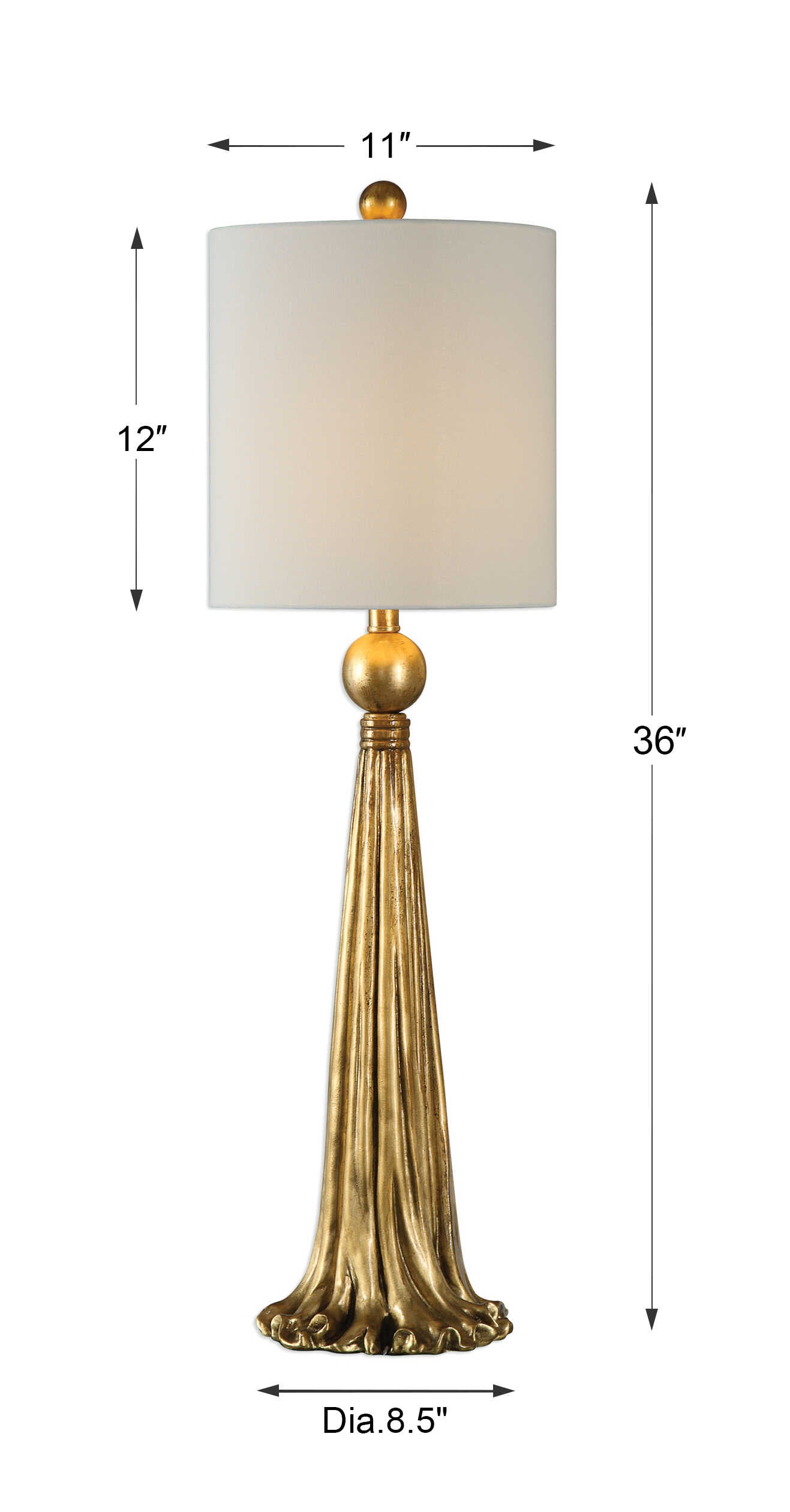 Paravani Metallic Gold Lamp