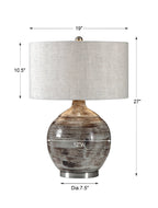 Tamula Distressed Ivory Table Lamp