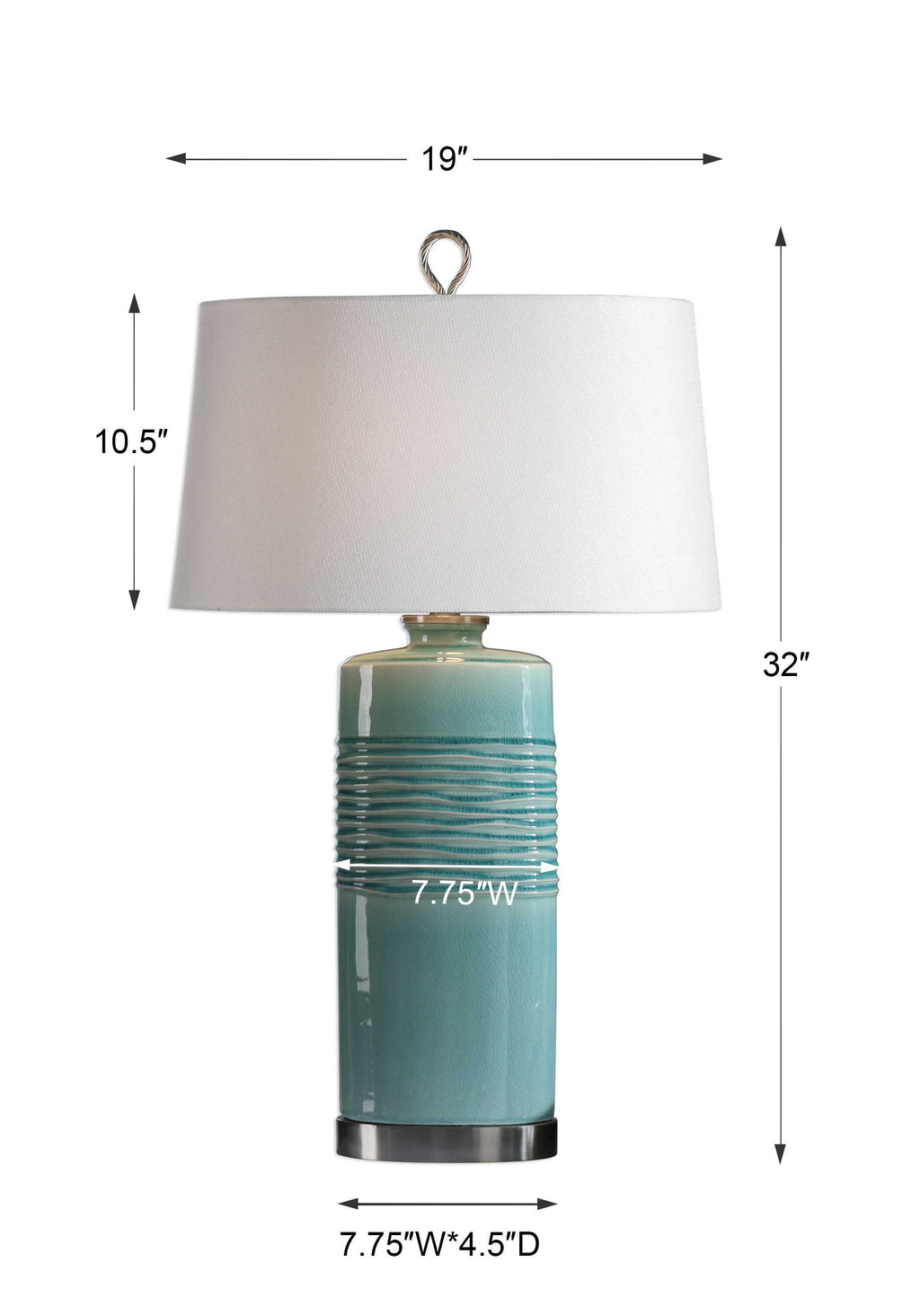Rila Distressed Teal Table Lamp