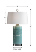 Rila Distressed Teal Table Lamp