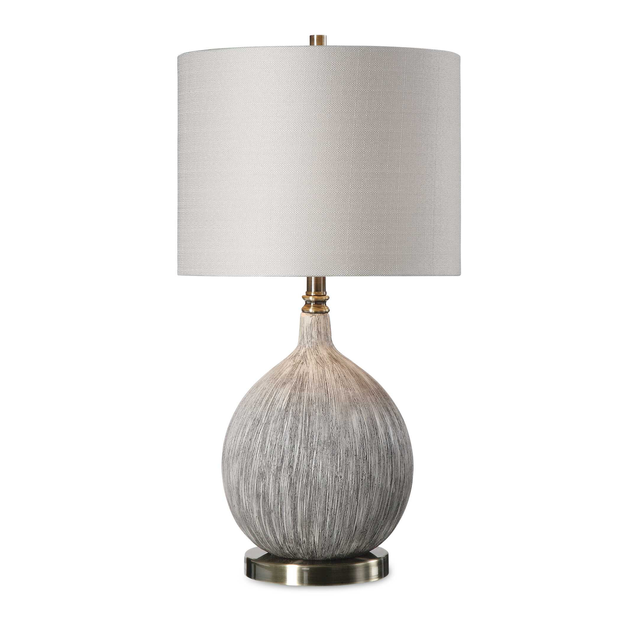 Hedera Textured Ivory Table Lamp
