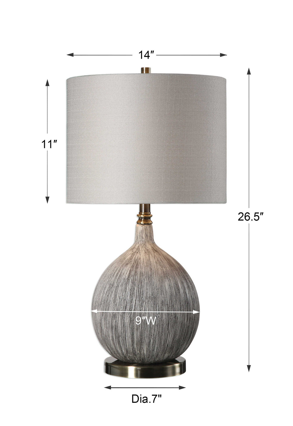 Hedera Textured Ivory Table Lamp