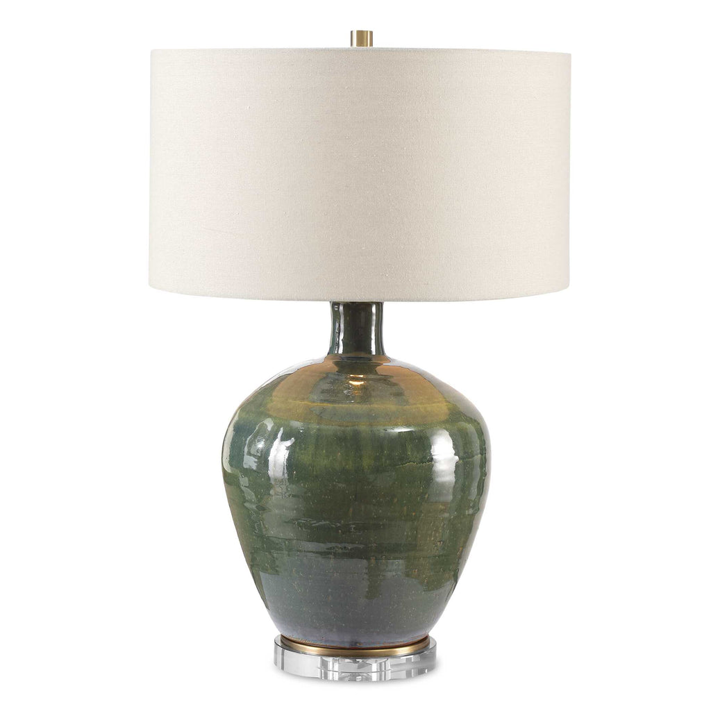 Elva Emerald Table Lamp