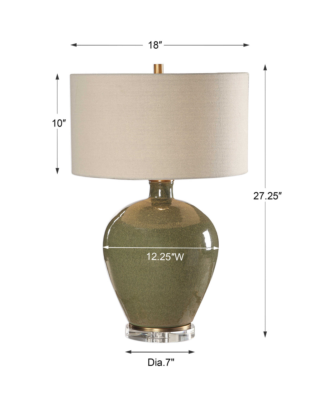 Elva Emerald Table Lamp