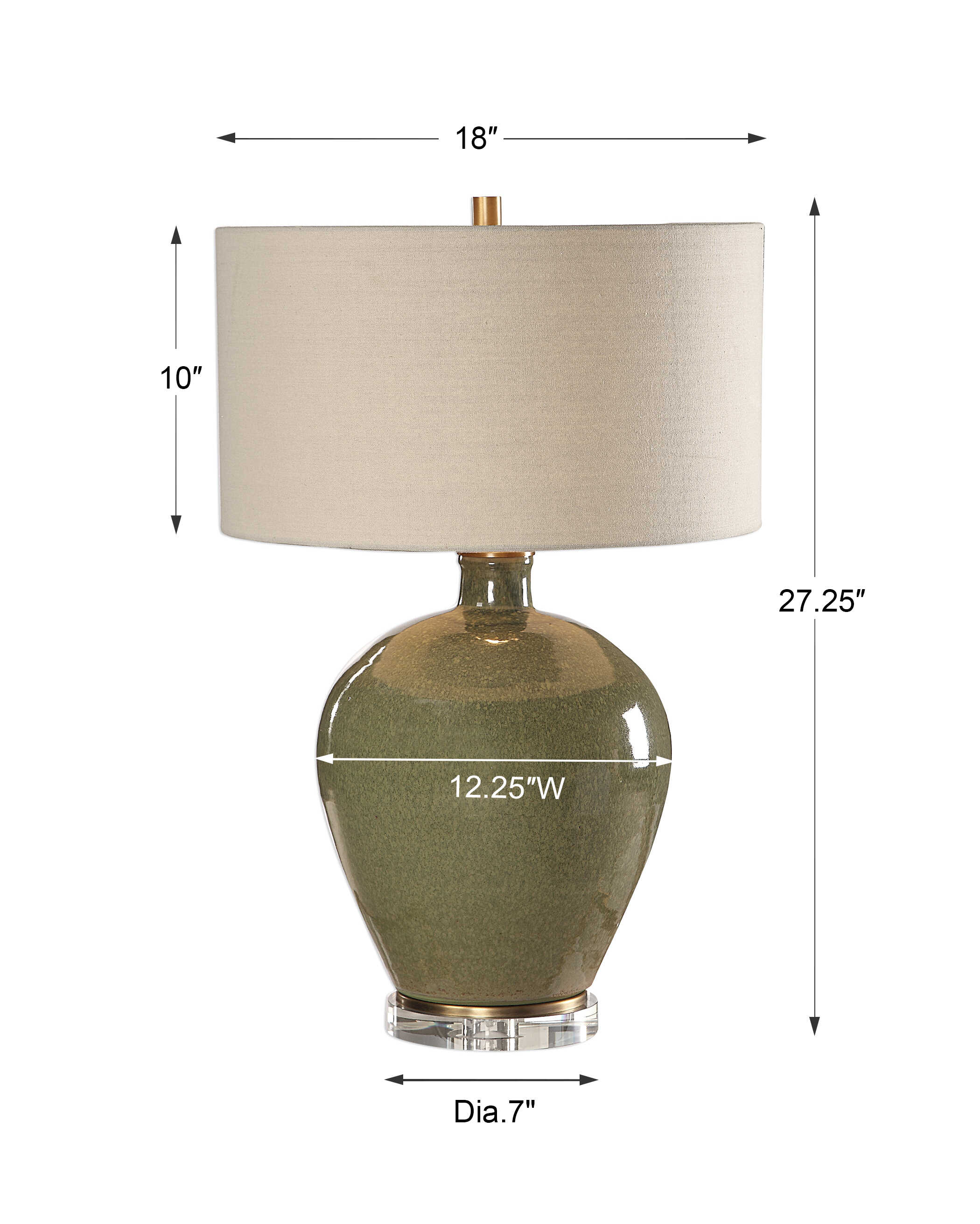 Elva Emerald Table Lamp