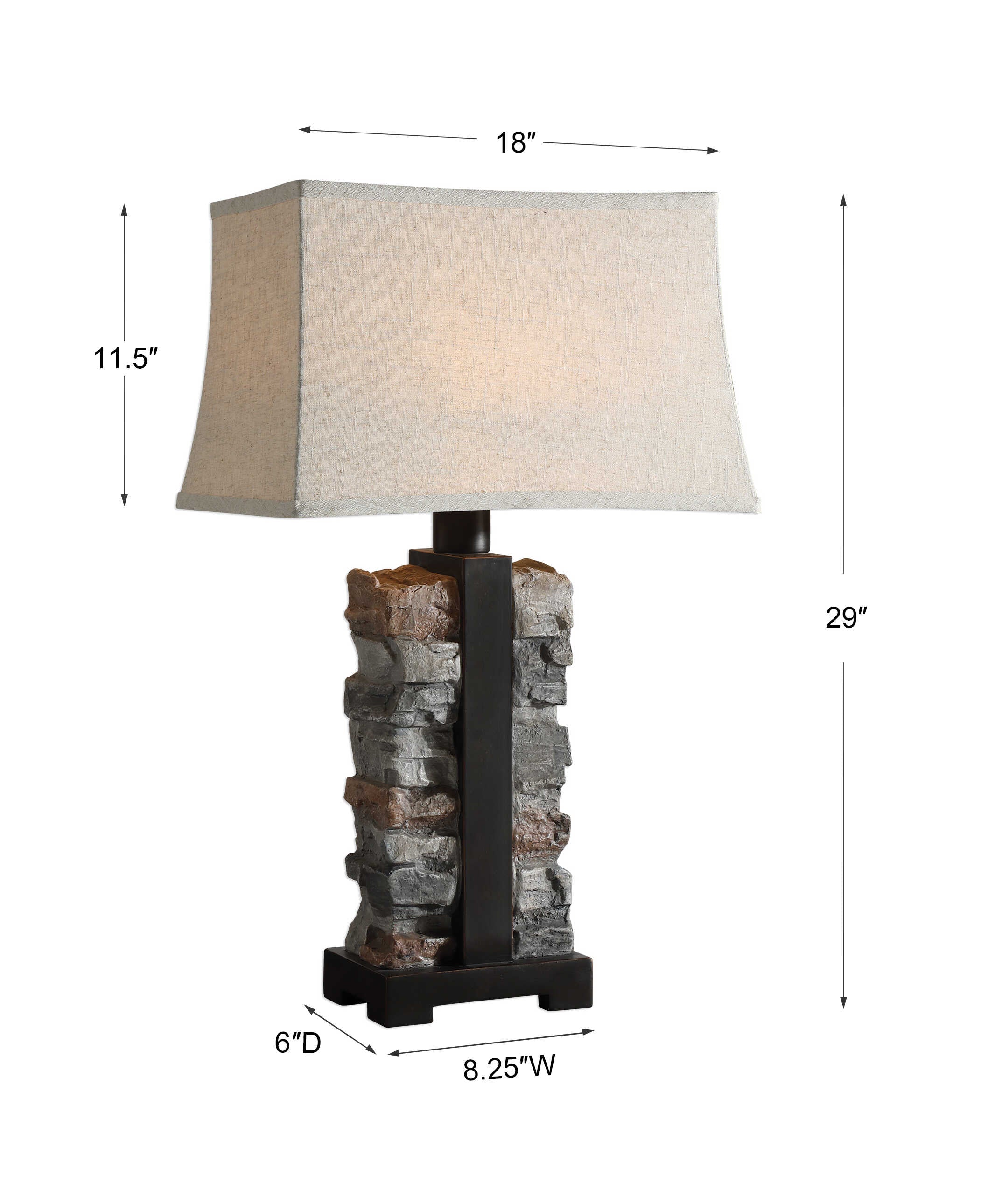 Kodiak Stacked Stone Lamp