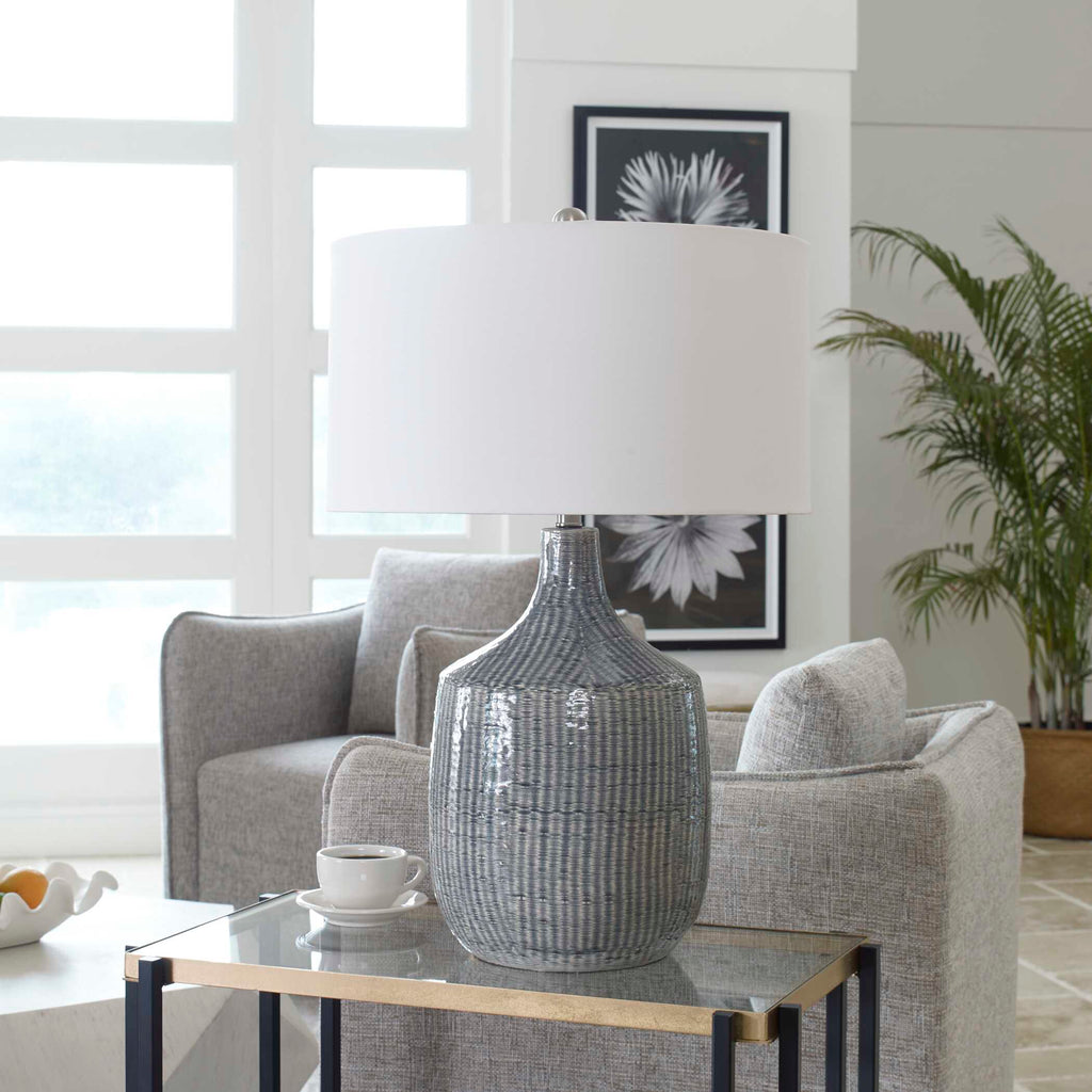 Felipe Distressed Gray Table Lamp