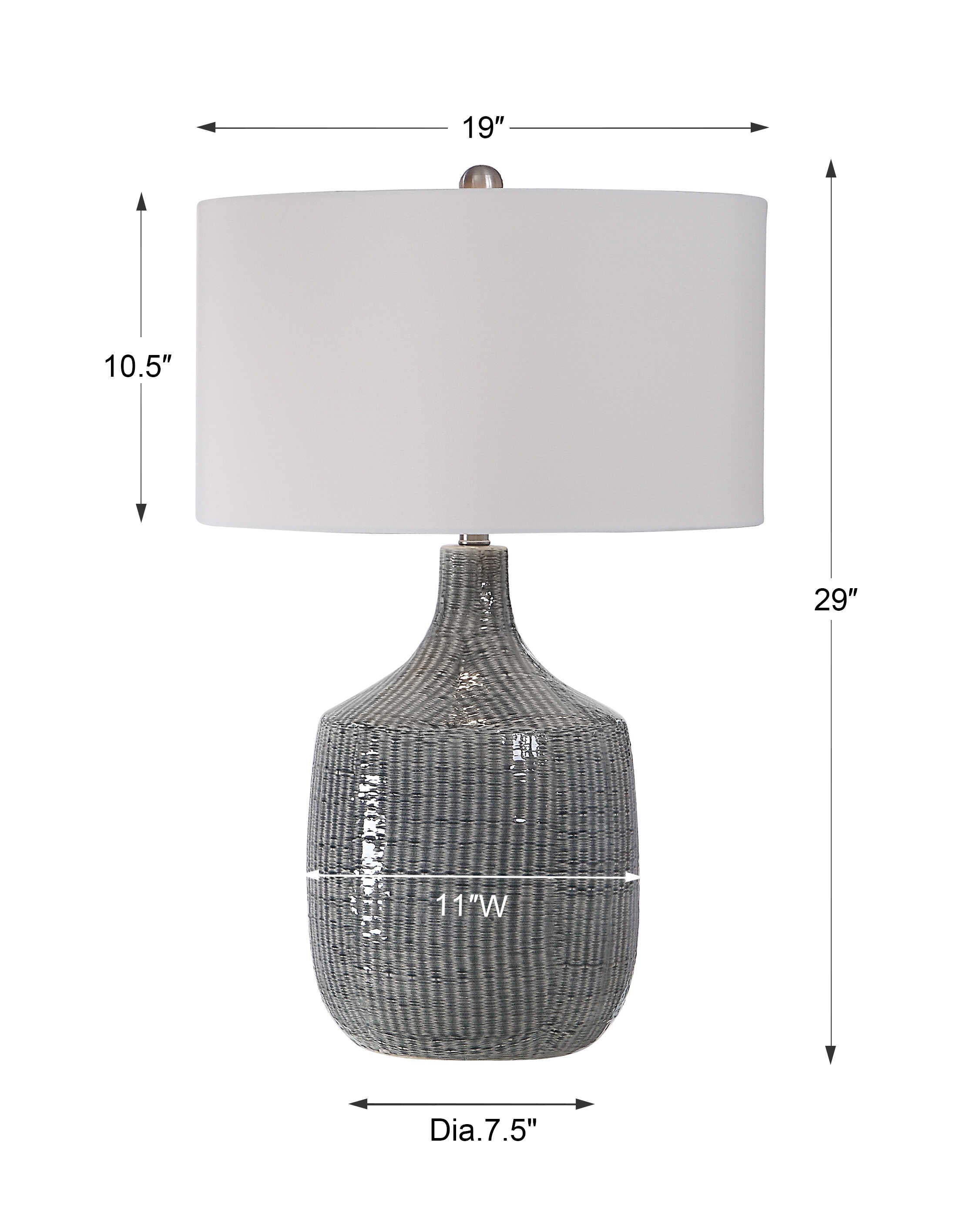 Felipe Distressed Gray Table Lamp